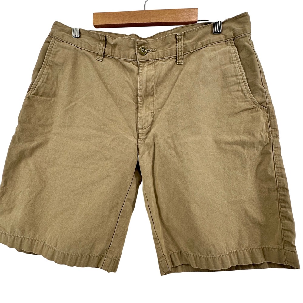 Patagonia Mens 34 Organic Cotton Canvas Chino Shorts Khaki Tan‎ 57726 Menswear
